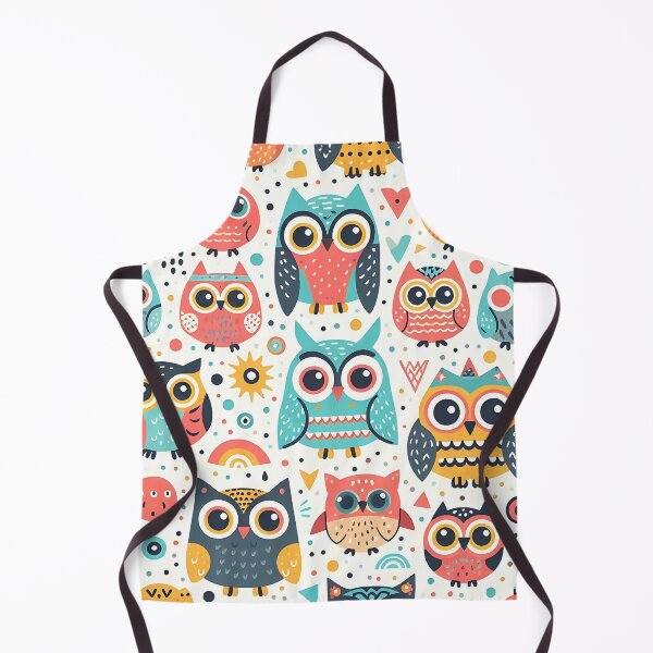 Item preview, Colorful charming owl pattern designed and sold by Haji Kamora.