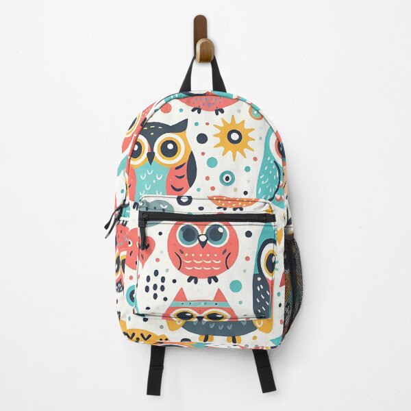 Item preview, Colorful charming owl pattern designed and sold by Haji  Kamora.