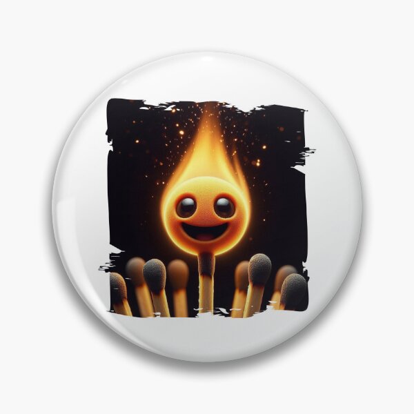 Item preview, Happy Matchstick on Fire - Fun Cartoon Illustration designed and sold by Hungry-Murphy.
