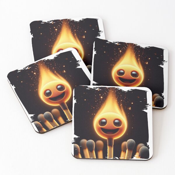 Item preview, Happy Matchstick on Fire - Fun Cartoon Illustration designed and sold by Hungry-Murphy.
