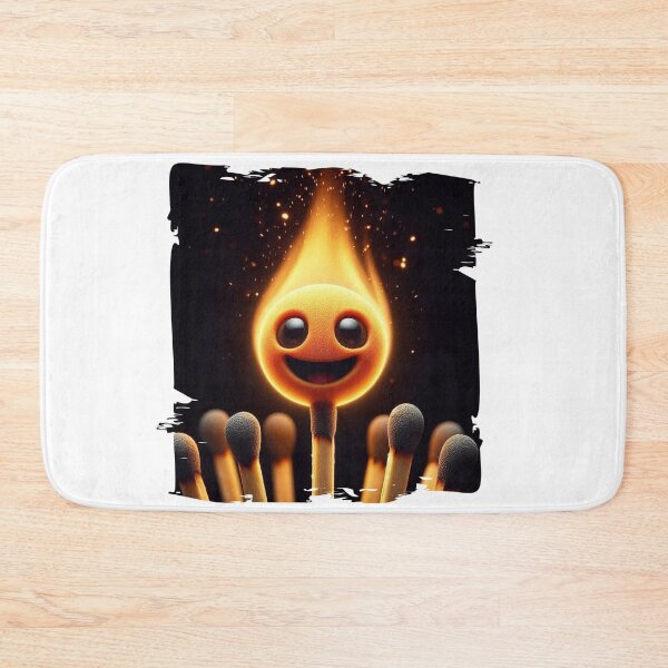 Item preview, Happy Matchstick on Fire - Fun Cartoon Illustration designed and sold by Hungry-Murphy.