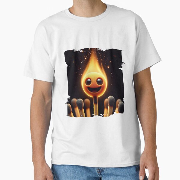 Item preview, Happy Matchstick on Fire - Fun Cartoon Illustration designed and sold by Hungry-Murphy.