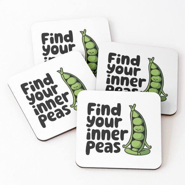Item preview, Find Your Inner Peas! Cute Meditating Vegetable Pun designed and sold by PMCreative.