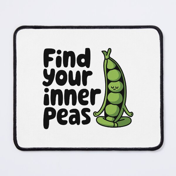 Item preview, Find Your Inner Peas! Cute Meditating Vegetable Pun designed and sold by PMCreative.