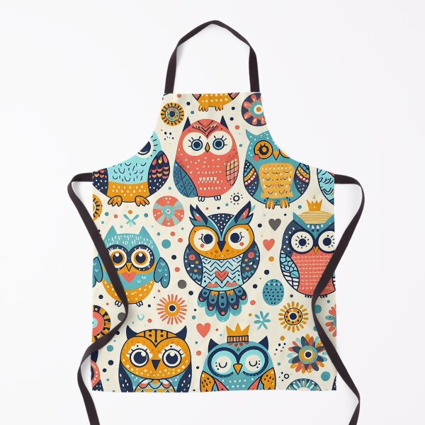 Item preview, Colorful charming owl pattern designed and sold by Haji Kamora.