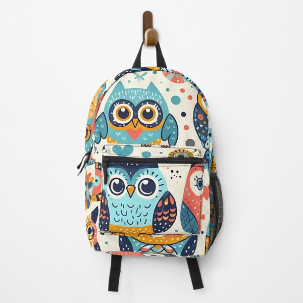 Item preview, Colorful charming owl pattern designed and sold by Haji Kamora.