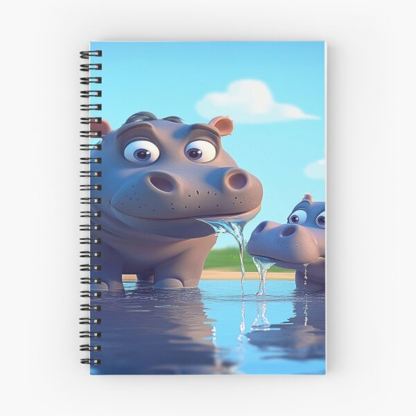 Item preview, Hippos drinking water designed and sold by Dadziosz.