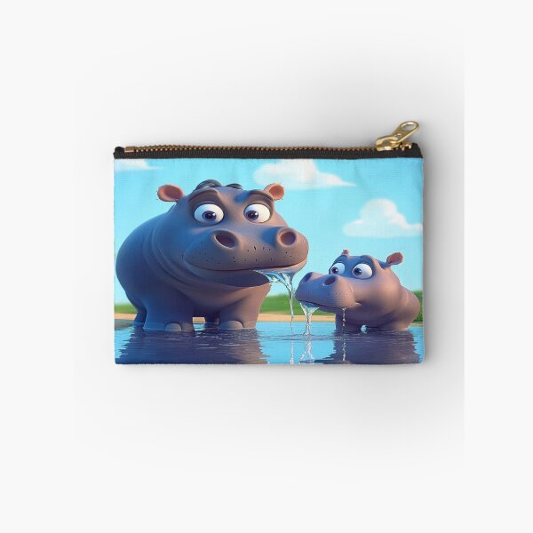 Item preview, Hippos drinking water designed and sold by Dadziosz.
