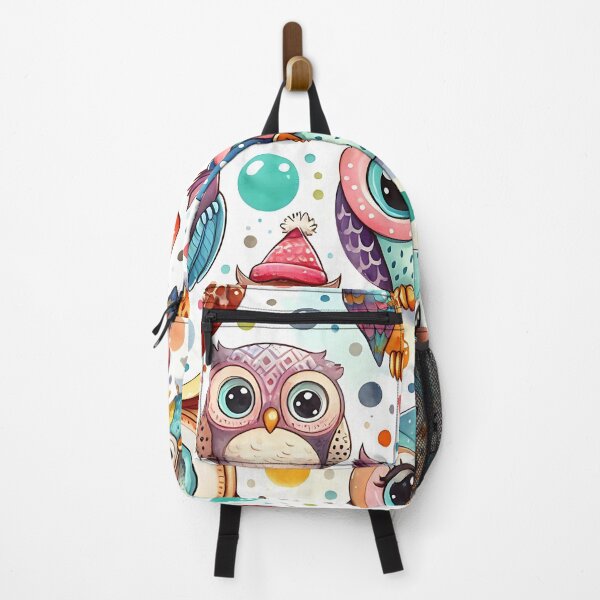 Item preview, Colorful charming owl pattern designed and sold by Haji Kamora.