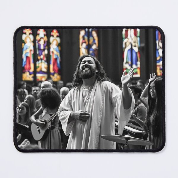 Item preview, Jesus, leading, church, worship team, worship, praise, Jesus guitar, Jesus playing music, designed and sold by tshirtart2024.