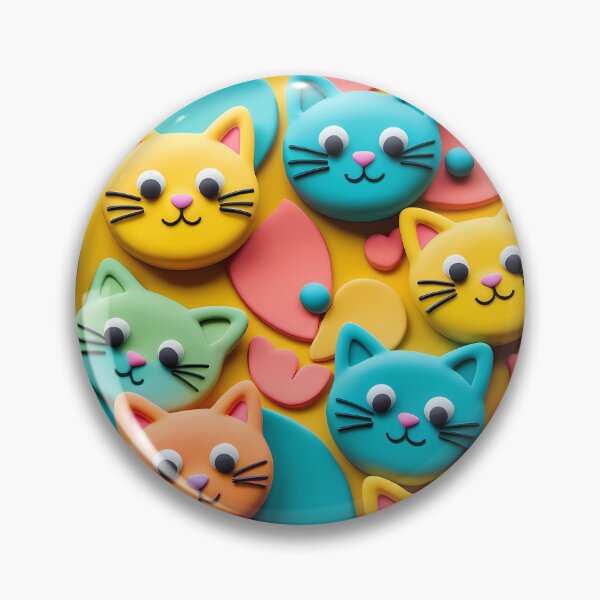Item preview, Playful cat face pattern designed and sold by NolineXpression.