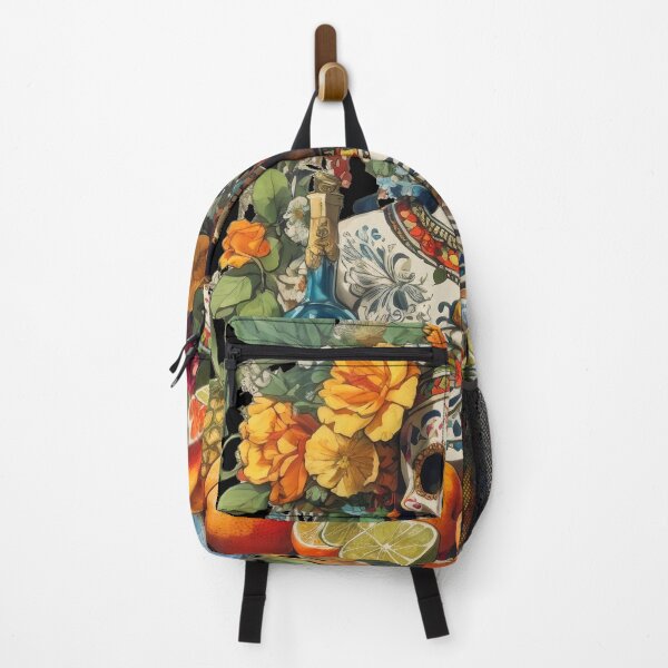Item preview, Elegant Mexican Día de los Muertos Skull with Floral and Citrus Accents designed and sold by DrawHandArt.