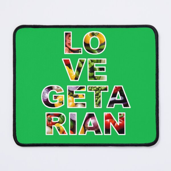 Item preview, Love Vegetarian white text outline (black also available) designed and sold by DJVYEATES.