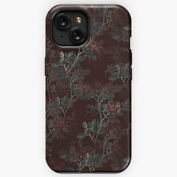 Item preview, Seamless Nature Pattern (Red Flowers) On Deep Burgundy designed and sold by DarklingAnubiss.
