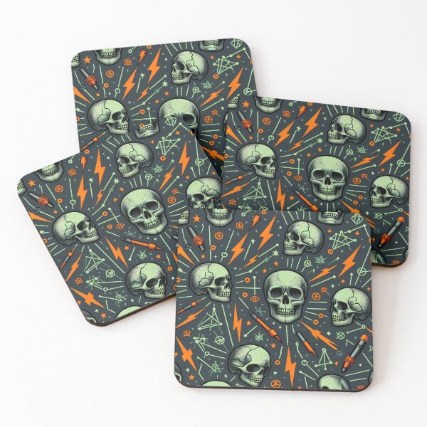 Item preview, Skulls and symbols pattern designed and sold by Haji  Kamora.