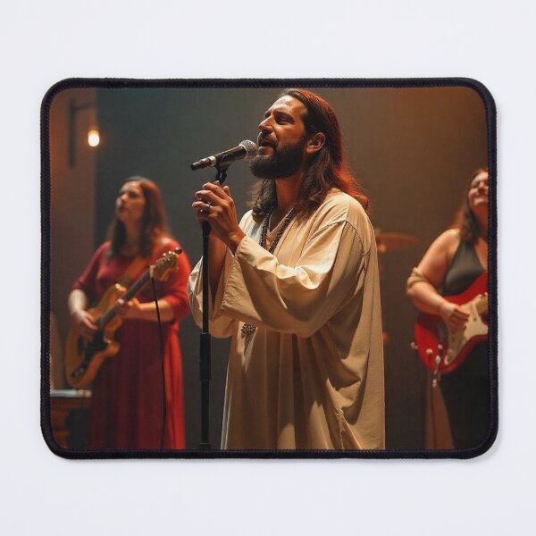 Item preview, Jesus, leading, church, worship team, worship, praise, Jesus guitar, Jesus playing music,  designed and sold by tshirtart2024.