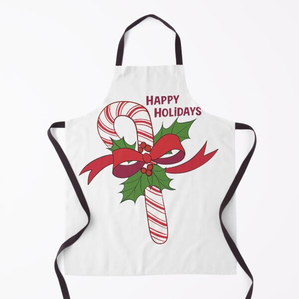 Item preview, Happy Holidays Candy Cane With Holly And Ribbon designed and sold by Skull Fern.