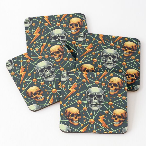 Item preview, Skulls and symbols pattern designed and sold by Haji  Kamora.