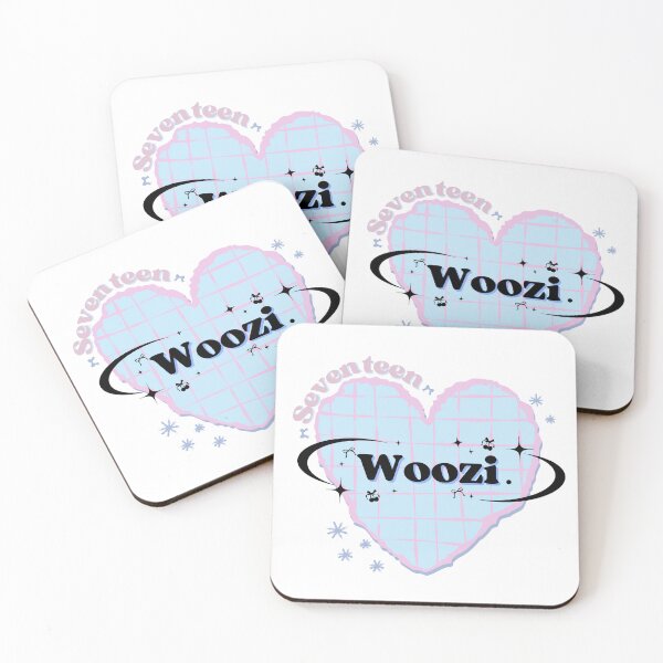 Item preview, SEVENTEEN's Woozi K-Pop Heart Scrapbook Design - Blue And Pink Carat designed and sold by AJUNICE STUDIO.