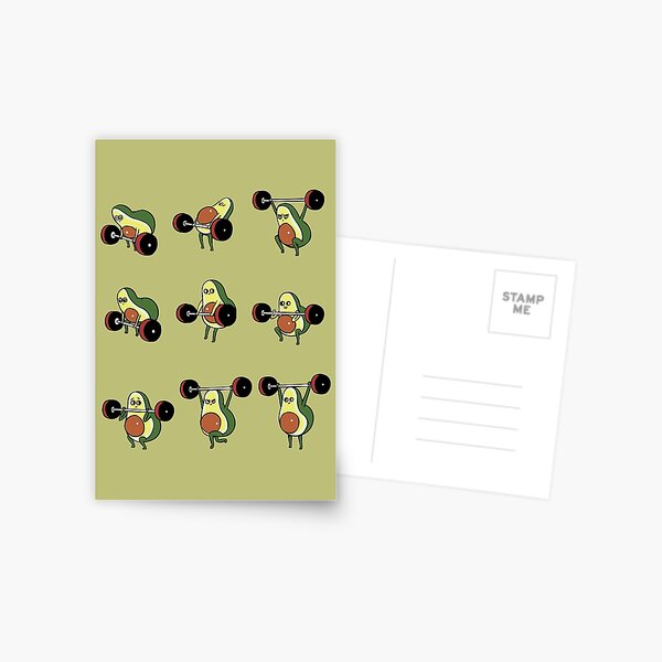 OLYMPIC LIFTING Avocado Postcard