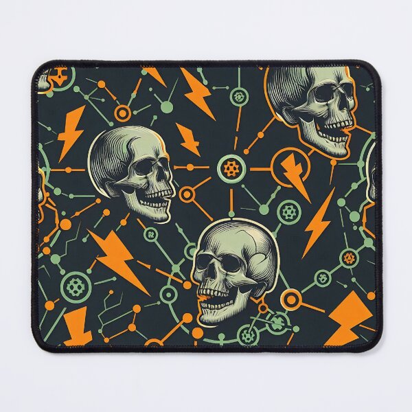 Item preview, Skulls and symbols pattern designed and sold by Haji Kamora.