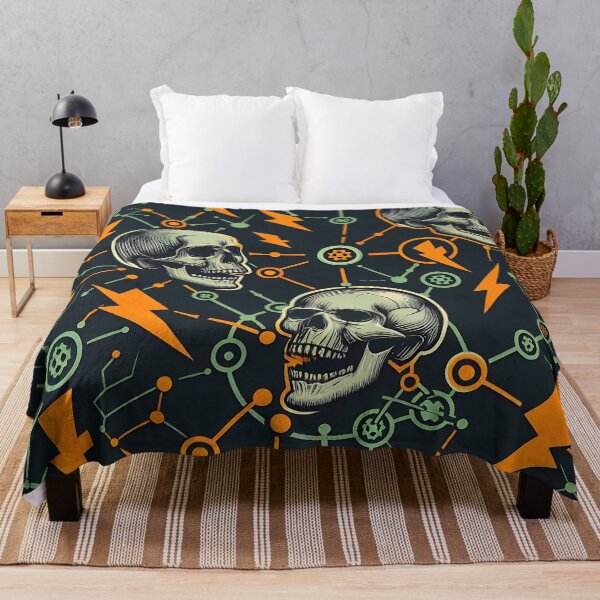 Item preview, Skulls and symbols pattern designed and sold by Haji Kamora.