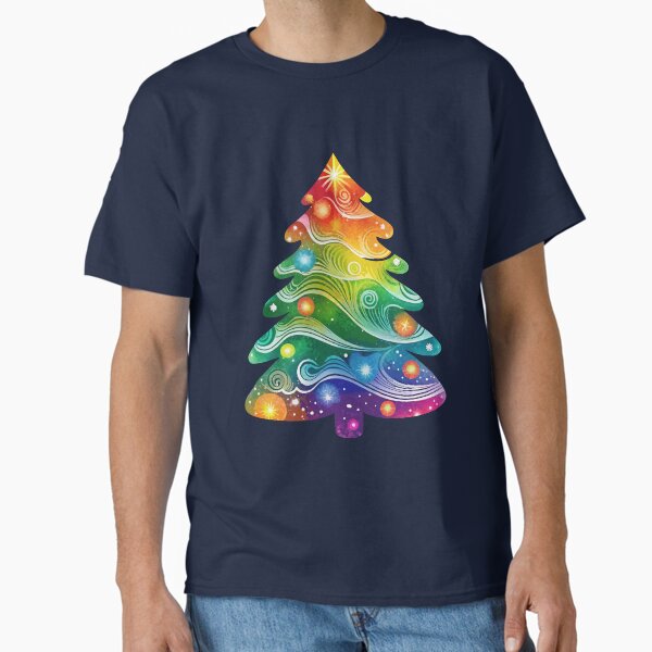 Item preview, Whimsical Christmas Tree T-Shirt – Holiday Spirit Apparel designed and sold by Rucku.