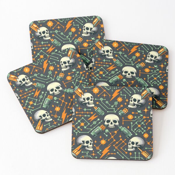 Item preview, Skulls and symbols pattern designed and sold by Haji  Kamora.
