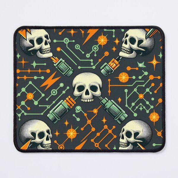 Item preview, Skulls and symbols pattern designed and sold by Haji Kamora.