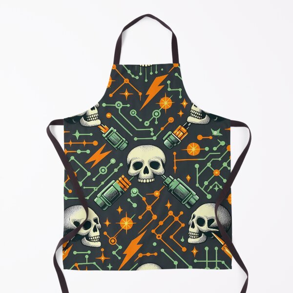 Item preview, Skulls and symbols pattern designed and sold by Haji Kamora.