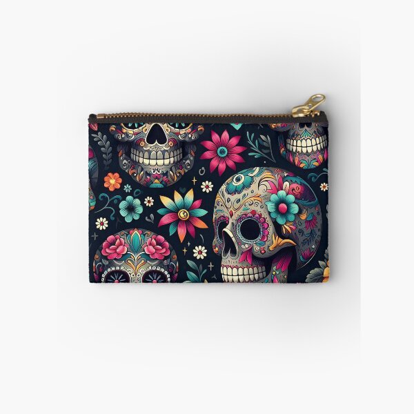 Item preview, Colorful sugar skulls and floral pattern designed and sold by Haji  Kamora.