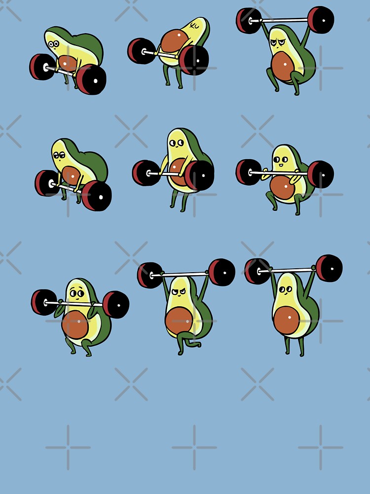 Avocado Yoga Sticker by Huebucket