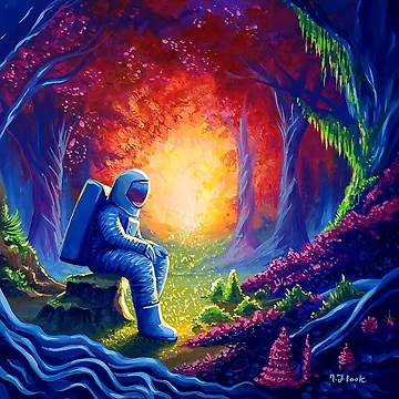 Artwork thumbnail, Contemplating In Color by flooko