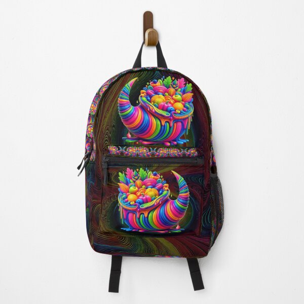 Item preview, Neon Cornucopia – Psychedelic Harvest Drip Art designed and sold by SHHCreations.