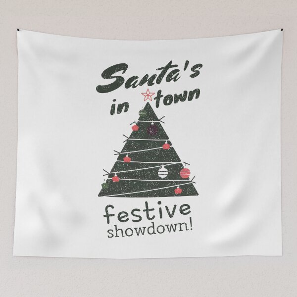 Item preview, Santa's in town, festive showdown! Beneath the Black Enchantment of the Star-Crowned Tree designed and sold by SplashTastic.