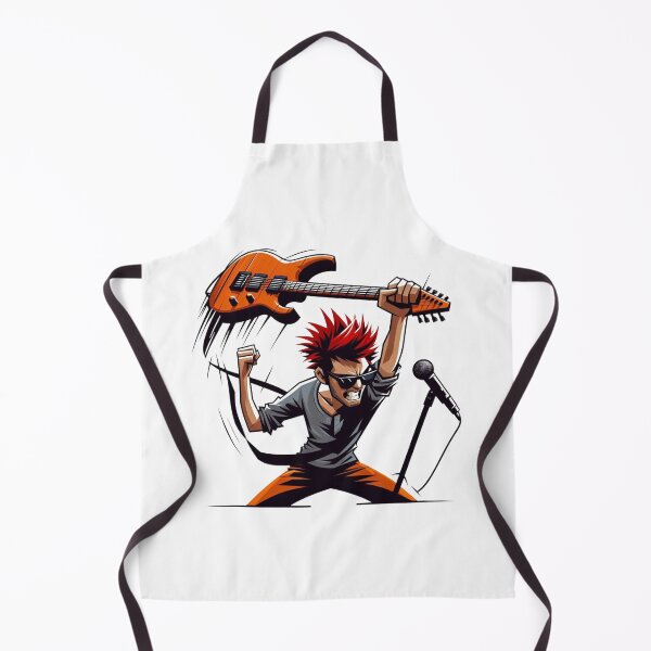 Item preview, Angry Rocker with Guitar and Microphone - Intense Music Illustration designed and sold by Hungry-Murphy.