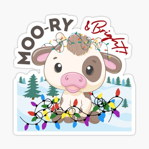 Item preview, Moo-ry & Bright Holiday Wishes designed and sold by Mountaingrl86.