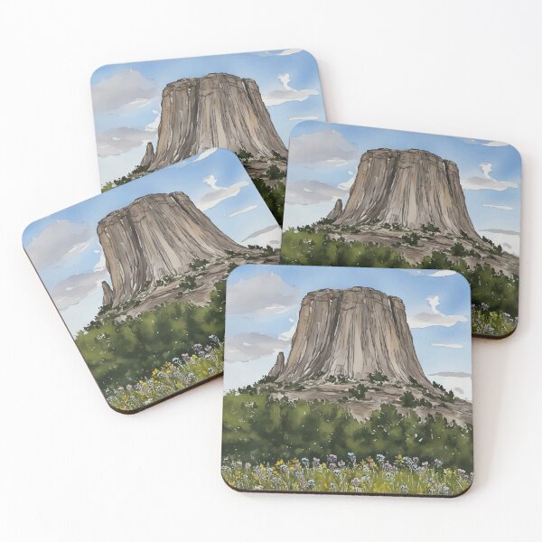 Item preview, Devils Tower National Monument Watercolor designed and sold by Magnolia Valley Art.
