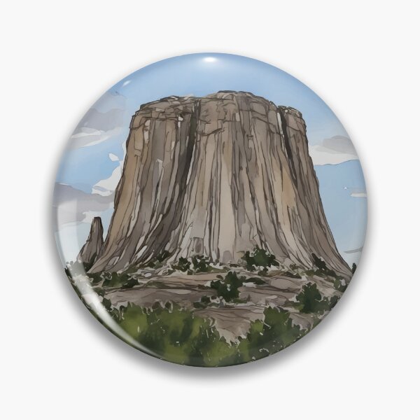 Item preview, Devils Tower National Monument Watercolor designed and sold by Magnolia Valley Art.