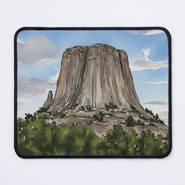 Item preview, Devils Tower National Monument Watercolor designed and sold by Magnolia Valley Art.