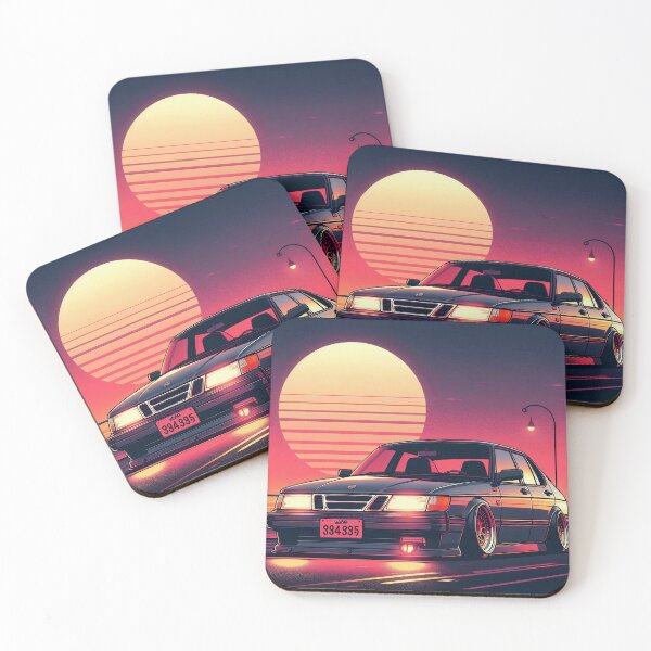 Item preview, Retro SAAB 900 Series Japanese Sunset Vector Art designed and sold by neildoch.