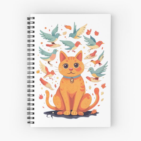 Item preview, T-Shirt Design Trending: CAT AND BIRDS designed and sold by ForeverPrintsOK.