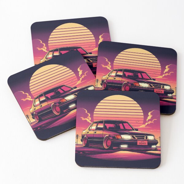 Item preview, SAAb 900 Series Retro Japanese Sunset Vector Art designed and sold by neildoch.