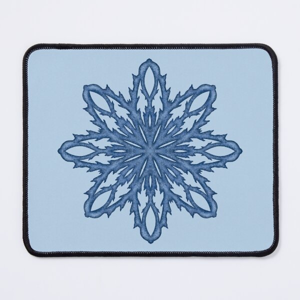Item preview, Blue snowflake "Inspiration" on a light blue background designed and sold by Cherevan.