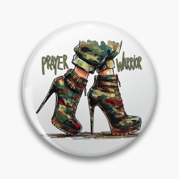 Item preview, Prayer Warrior Camouflage Funny High Heels Military designed and sold by TomFrontierArt.