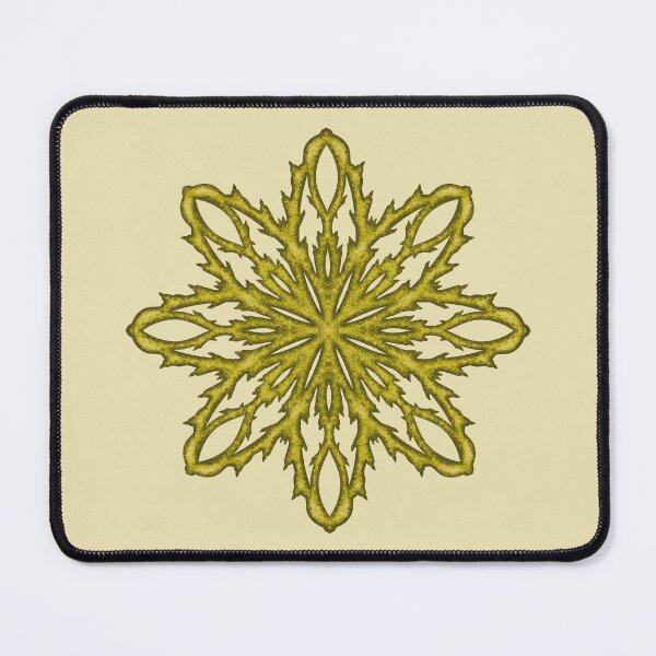 Item preview, Yellow snowflake "Inspiration" on a light yellow background designed and sold by Cherevan.