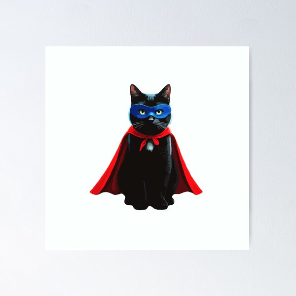 Item preview, Superhero black cat designed and sold by ShanAdamseby.