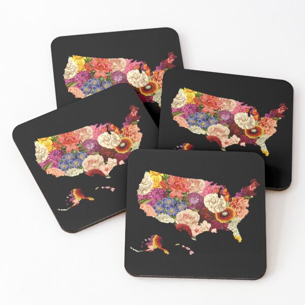 Item preview, Blooming USA Map Flower by Tobe Fonseca designed and sold by Tobe Fonseca®.