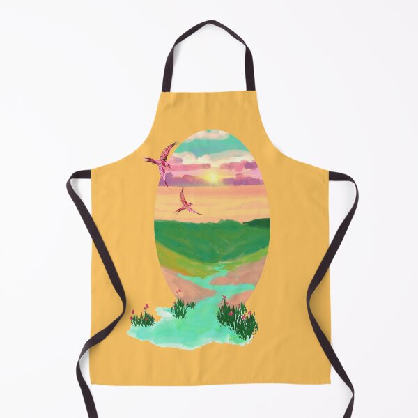 Item preview, Sunny Landscape with Flying Birds: Beautiful Nature Illustration designed and sold by Pandositive.