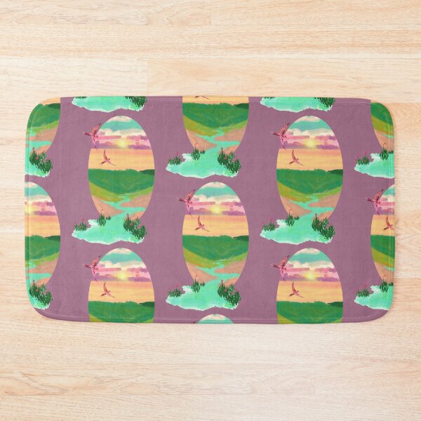 Item preview, Sunny Landscape with Flying Birds: Beautiful Nature Illustration designed and sold by Pandositive.